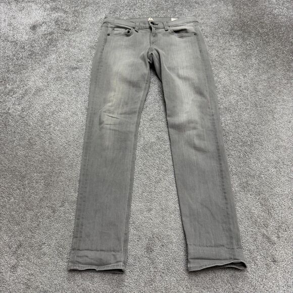 Rag & Bone The Dre Boyfriend Denim Jeans Womens 26 Aged Grey Mid Rise Stretch - Picture 1 of 16